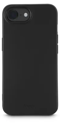 A black smartphone case is shown from the back against a light gray background.
