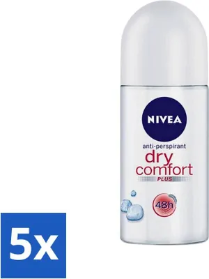 Immagine prodotto di Nivea - Deodorante - Roller - Dry Comfort - Efficacia 48 ore - 50 ml - Confezione risparmio - 5 pezzi