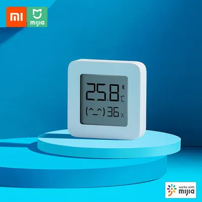 Obrázek produktu pro Xiaomi BT Termometr 2 – Bezdrátový, inteligentní, digitální teploměr a vlhkoměr. Funguje s aplikací Mijia