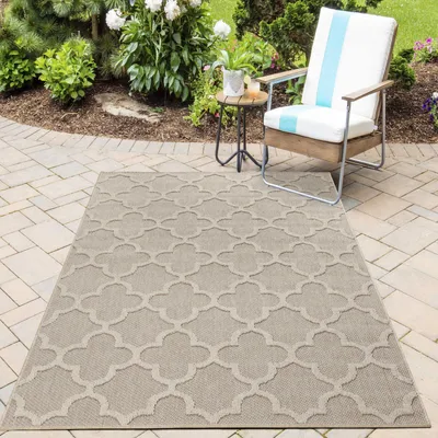 Zdjęcie produktu dla Homebyhome Dywan do wnętrz i na zewnątrz Skandynawski styl boho Jednokolorowy, odporny na warunki atmosferyczne Dywan do salonu Balkon Taras Kuchnia Rozmiar 120x170 cm