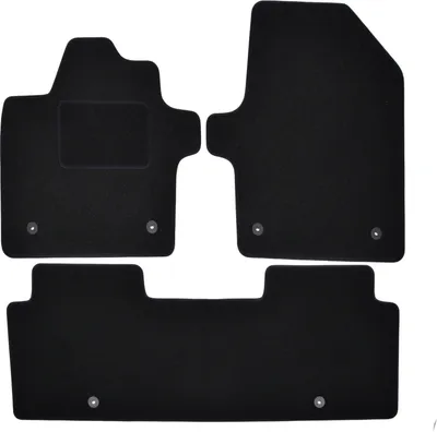 Image de Tapis De Sol Noir Velours Pour Kia Ev6 Depuis 2022 3pcs, Ajustement précis, Base Antidérapante, Renforcée dans la Zone de la Pédale