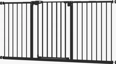 Produktbild von Türschutzgitter ohne bohren Breite einstellbar Absperrgitter mit Doppelter Verschluss Hunde Absperrgitter Schutzgitter 97,5 x 104,1 cm, 104 CM, 97 CM