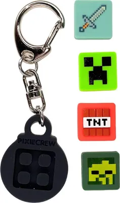 Zdjęcie produktu dla PIXIE CREW & MINECRAFT Breloczek do kluczy, czarny, 4 multipiksele