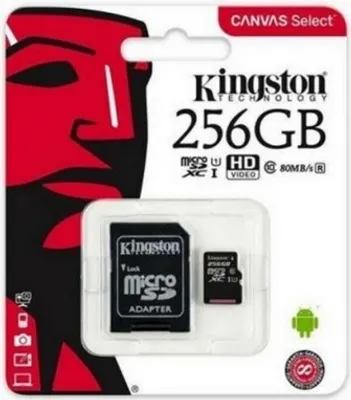 Image de Carte SD MicroSD 512GB Kingston SDXC Canvas+ (Class10) avec publicité au détail