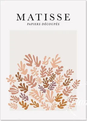 Produktbild von TPFLiving Kunstdruck LW-1213 (OHNE RAHMEN) Poster - Leinwand - Wandbild - Hochauflösender Giclée-Druck, langlebig und hochwertig - Henri Matisse - Abstrakte Blätter und Frauenmotive -  - Größe: 50x70cm