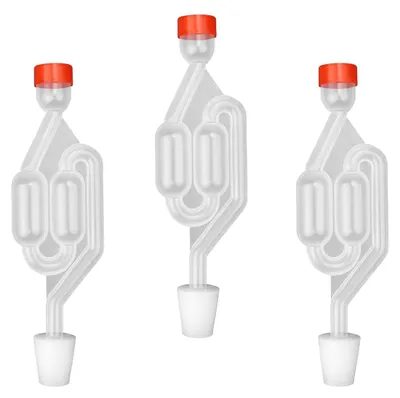 Gärspund-Set, 3 Stück, transparent, Kunststoff, für Wein & Sauerkraut