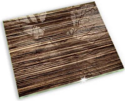 Produktbild von Untersetzer für Grabkerze Motiv Grabstein Gummifüße - 60x52 cm - Holzstruktur
