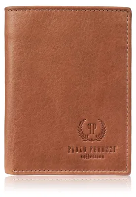 Produktbild von Herren Portemonnaie aus cognacfarbenem Leder klassisch elegant mit RFID-Schutz Paolo Peruzzi AY-10-CG