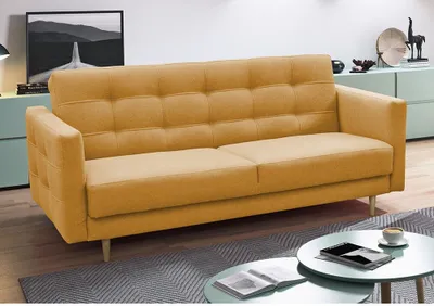 Produktbild von Schlafsofa Sofa Couch Ausklappbares Sofa mit Schlaffunktion und Bettkasten 210 × 90 × 94 cm Godivo Norn 65