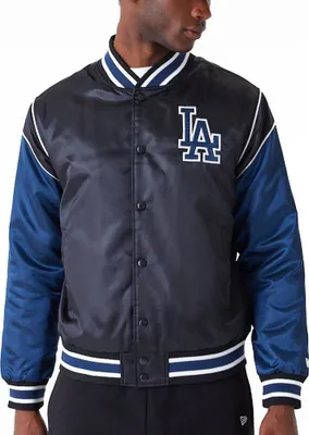 Produktbild von New Era Herren Varsity College Jacke Satin Los Angeles Dodgers black/navy S