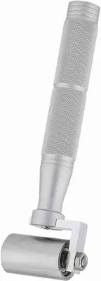 Productafbeelding van Drukroller - Naadroller - Behang aanbrengen - Antislip textuur - 3 cm breed - Zilver