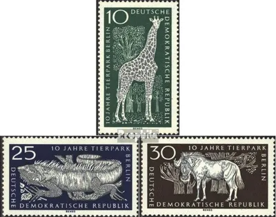 Produktbild von Briefmarken DDR 1965 Mi 1093-1095 (kompl.Ausgabe) postfrisch 10 Jahre Tierpark Berlin