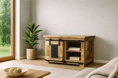 Produktbild von Truhe Mangoholz massiv Vintage-Optik gusseiserne Elemente 76 x 45 x 51 cm  LIBRO
