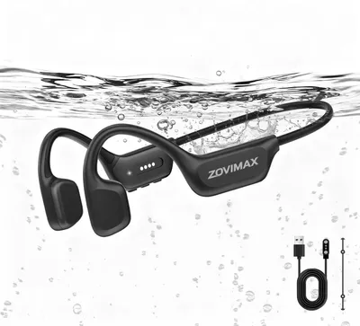 Immagine prodotto di Cuffie impermeabili per nuoto, grado di protezione IPX8, Bluetooth 6.0, 8 GB di memoria MP3