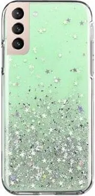Produktbild von Wozinsky Star Glitter Silikonhülle für Galaxy S21/S30 Ultra - Grün KP9958