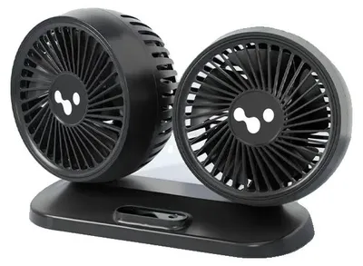 Imagen del producto de Ventilador para automóvil, 3 niveles de velocidad, rotación de 360 grados, color