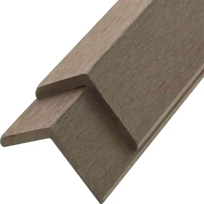 Zdjęcie produktu dla HOME DELUXE - Profil końcowy WPC FINEA - kolor ciemnobrązowy, 10 sztuk - 110 x 4,5 x 4,5 cm I Listwa maskująca profil końcowy szyna końcowa