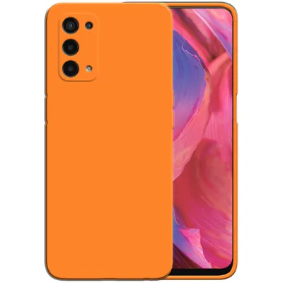 Image de Smartphonica Étui en silicone pour OPPO A54 5G
  avec intérieur souple - Orange