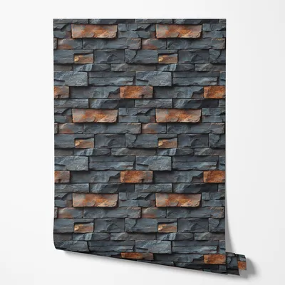 Produktbild von Selbstklebende Tapete Möbelfolie Steinoptik Grau Anthrazit Rostoptik 3D Naturstein Wand Industrial Loft Tapete Wohnzimmer Schlafzimmer Flur Küche Modern Abwaschbar 2,5m x 0,5m
