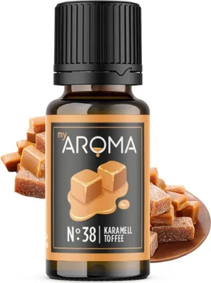 Produktbild von myAROMA flavour drops – Karamell 10ml, vegan, zuckerfrei & kalorienfrei, natürliches Lebensmittelaroma ohne künstliche Farbstoffe