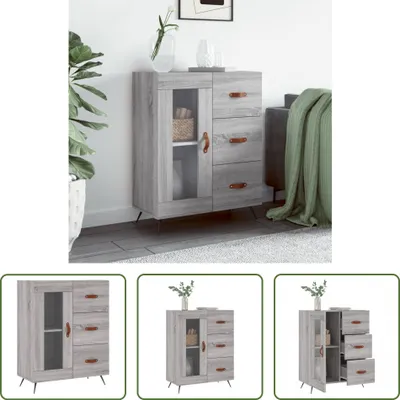 Produktbild von The Living Store Sideboard Grau Sonoma 69,5x34x90 cm Holzwerkstoff