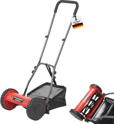 Produktbild von STAHLMANN Spindelmäher RoyalCut – Rasenmäher mit 30 cm Schnittbreite, 27 Liter Fangkorb, 4-stufige Schnitthöheneinstellung – Handrasenmäher manuell - leise und umweltfreundlich