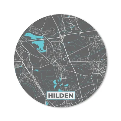 Produktbild von MuchoWow® Mauspad Mousepad Blau - Deutschland - Karte - Stadtplan - Hilden 40x40 cm - Mousepads - Maus Mat - Pad - Mausunterlage - Schreibtisch Accessoires