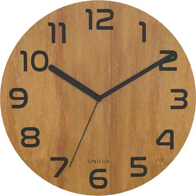 Produktbild von UNiLUX Wanduhr/Quarzuhr PALMA Bamboo schwarz-bambus