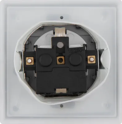 Produktbild von Schutzkontakt-Steckdose McPower "Flair", 250V/16A, UP, Klemmanschluss, Klappdeckel, IP44, anthrazit, matt