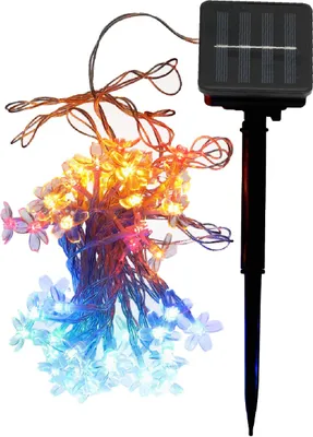 Produktbild von SOLAR 50 LED LUME 0.12W RGB-Solar-Blumen-Deko-Gartenleuchte 50 Blumen