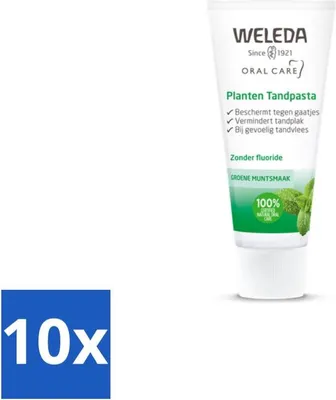 Image de WELEDA - Dentifrice végétal - 75 ml - Pack avantage - 10 pièces