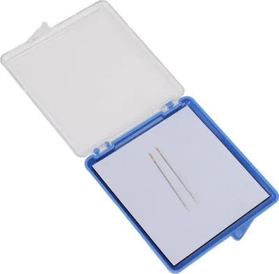 Obrázok produktu pre Magnetické puzdro na šijacie ihly Priehľadné veko Organizér na pletacie ihly Plastový úložný box s 2 ihlami Modrá