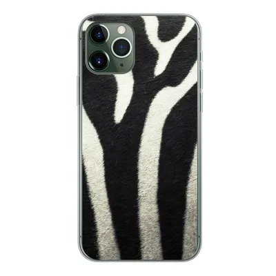 Produktbild von MuchoWow® Handyhülle Schutzhülle Hülle für iPhone 11 Pro Tiermuster - Zebra - Schwarz - Weiß Silikon Softcase Handy Hülle - Handy