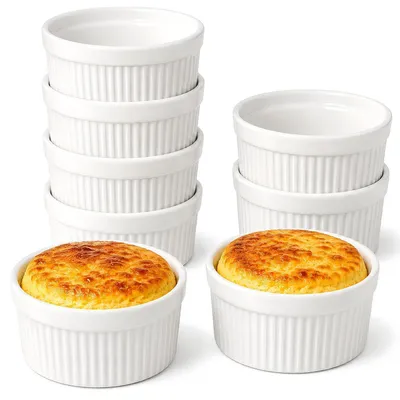 Obrázok produktu pre Sada 8 keramických misiek na crème brûlée, objem 237 ml