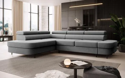 Produktbild von FurMeb24 ECKSOFA LUNA - 275 x 203 cm vena 18 - mit schlaffunktion und bettkasten - linke seite
