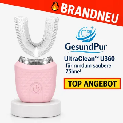 Produktbild von UltraClean™ U360 Schallzahnbürste elektrische Zahnbürste Smart Timer 4 Modi: Pastellrosa