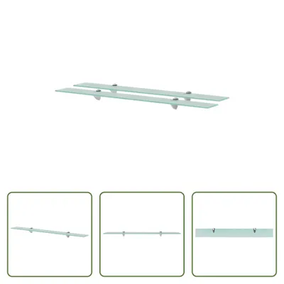 Produktbild von The Living Store Schweberegale 2 Stk. Glas 90x10 cm 8 mm