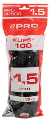 Produktbild von Pro SP600 Nivelliersystem 1,5 mm Clips 100 Stück Beutel
