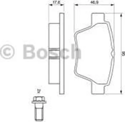 Produktbild von Bosch Bremsbelagsatz, Scheibenbremse  0 986 494 099