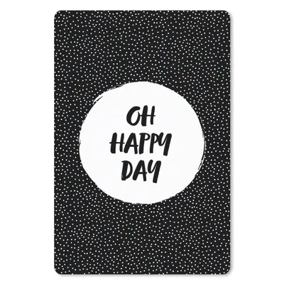 Produktbild von MuchoWow® Mauspad Mousepad Zitate - Text - Oh happy day - Glück 18x27 cm - Mousepads - Maus Mat - Pad - Mausunterlage