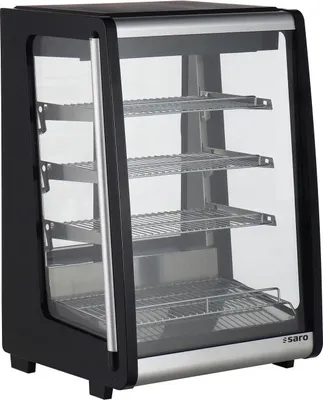 Produktbild von Kühlvitrine ALBA, Umluftkühlung, 4-seitig doppelverglast, 129L, 624x560x914mm, +2 bis +12°C