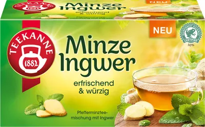 Produktbild von Teekanne Minze Ingwer Kräuterteemischung erfrischend würzig 32g
