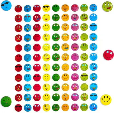 Produktbild von Oblique Unique 990 Smiley Sticker Aufkleber Face Lächeln Smily - metallic look bunt