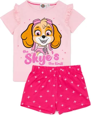 Produktbild von Paw Patrol - "Skye's The Limit" pyžamo s kraťasy pro dívky NS7460 (116) (růžová)