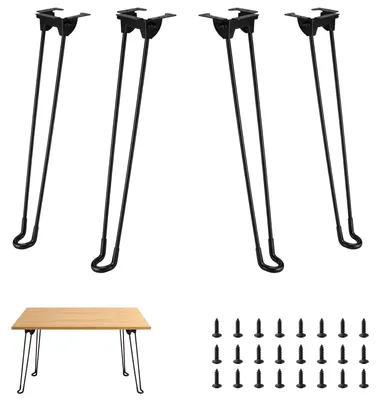 Immagine prodotto di Set di 4 gambe pieghevoli per tavoli, ideali per progetti di mobili fai-da-te