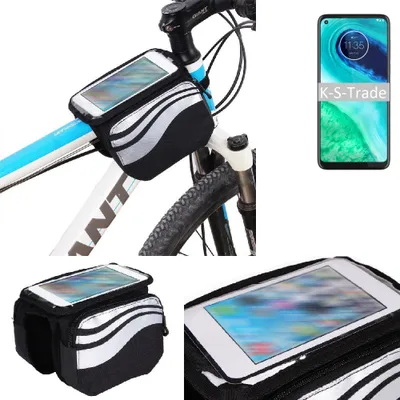Produktbild von K-S-Trade Rahmentasche Fahrrad-Halterung kompatibel mit Motorola G8 Rahmenhalterung Fahrrad Handyhalterung Fahrradtasche Handy Smartphone Halterung