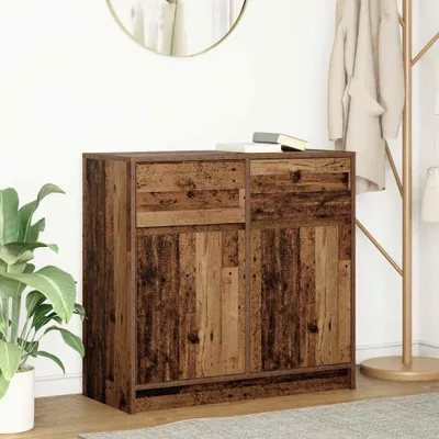 Obrázek produktu pro vidaXL Příborník se zásuvkou vzhled rekultivovaného dřeva 80x34x76 cm materiál na bázi dřeva