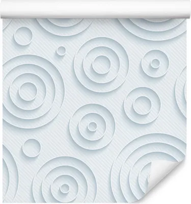 Produktbild von 10m VLIES TAPETE Rolle 3D Effekt Kreise Wassertafel Minimalismus XXL