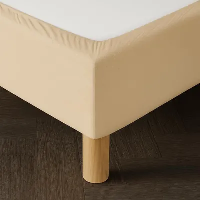 Immagine prodotto di Letto a molle con struttura a rete, dimensioni 180x200, colore beige, rivestito in tessuto elasticizzato