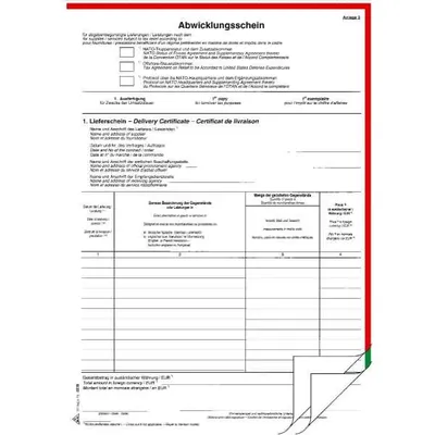 Imagen del producto de NATO-Abwicklungsschein A4